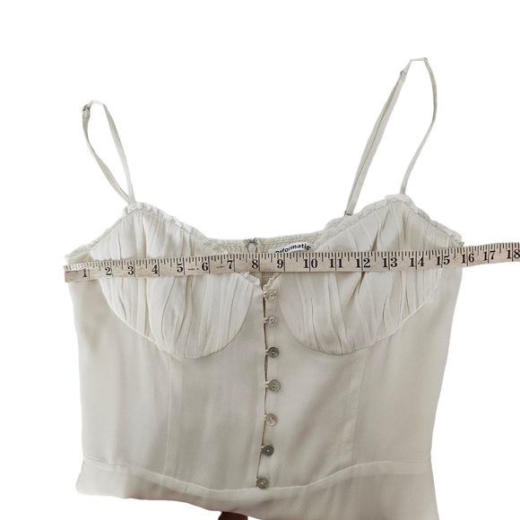 Reformation Harvest Dress White Midi Size 10 - Picture 3 of 10